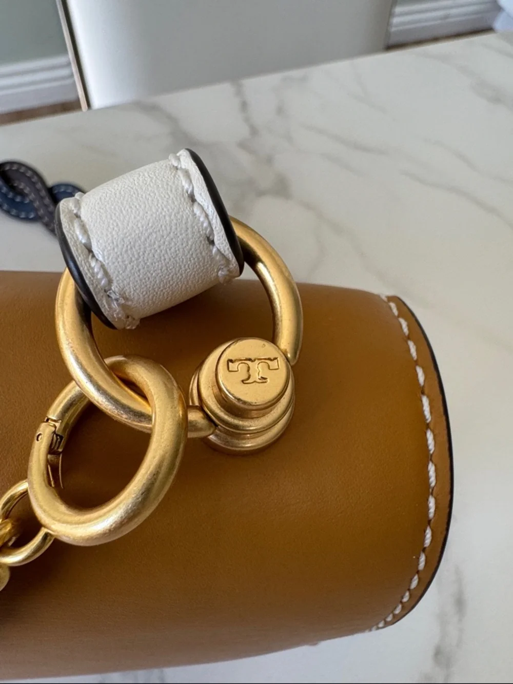 Tory Burch Large Miller Color-Block Shoulder Bag with Two Tone Braided Strap